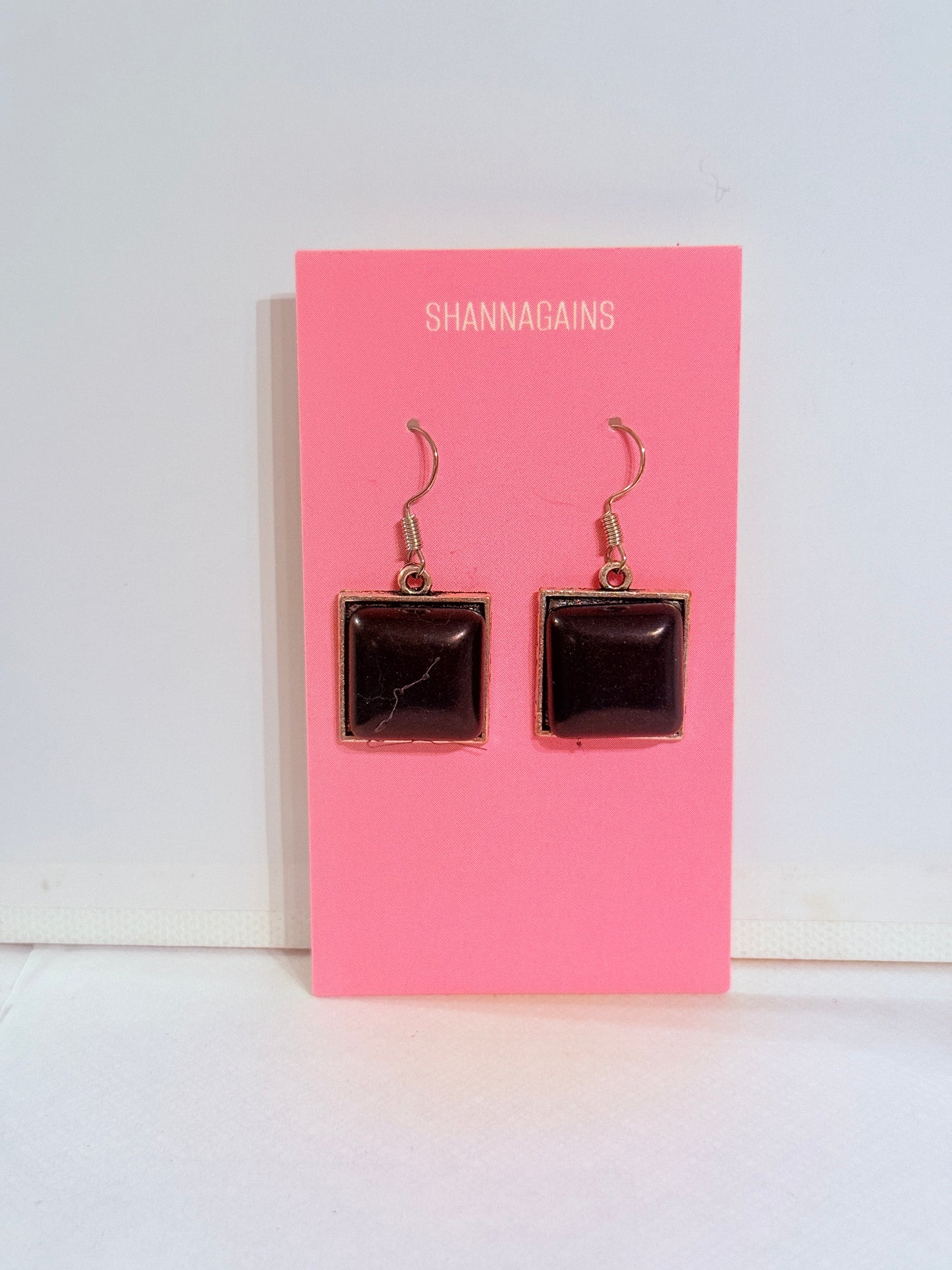 Black Marble Earrings