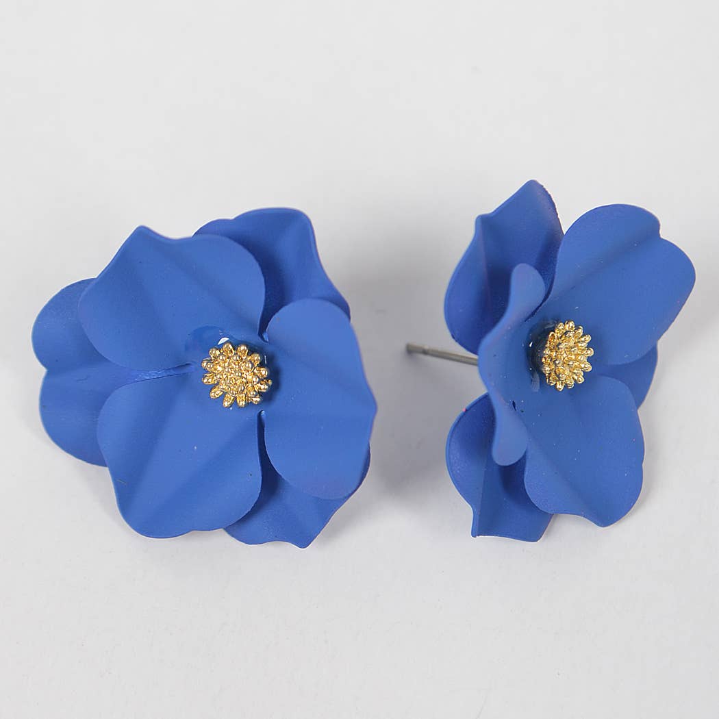 Blue Flower Studs