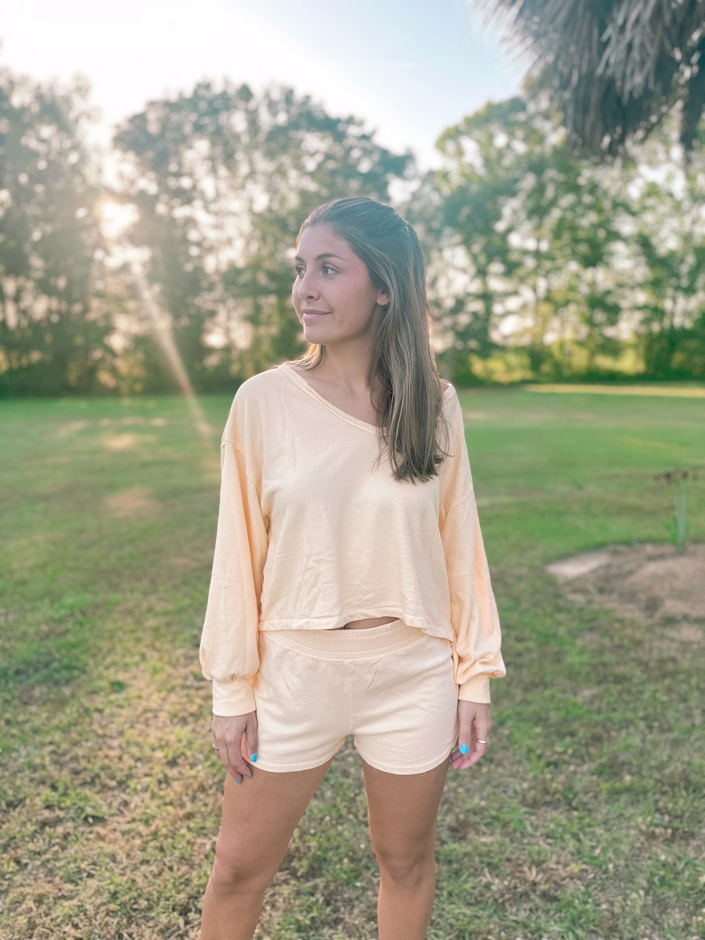 Neon Lemon Shorts Set